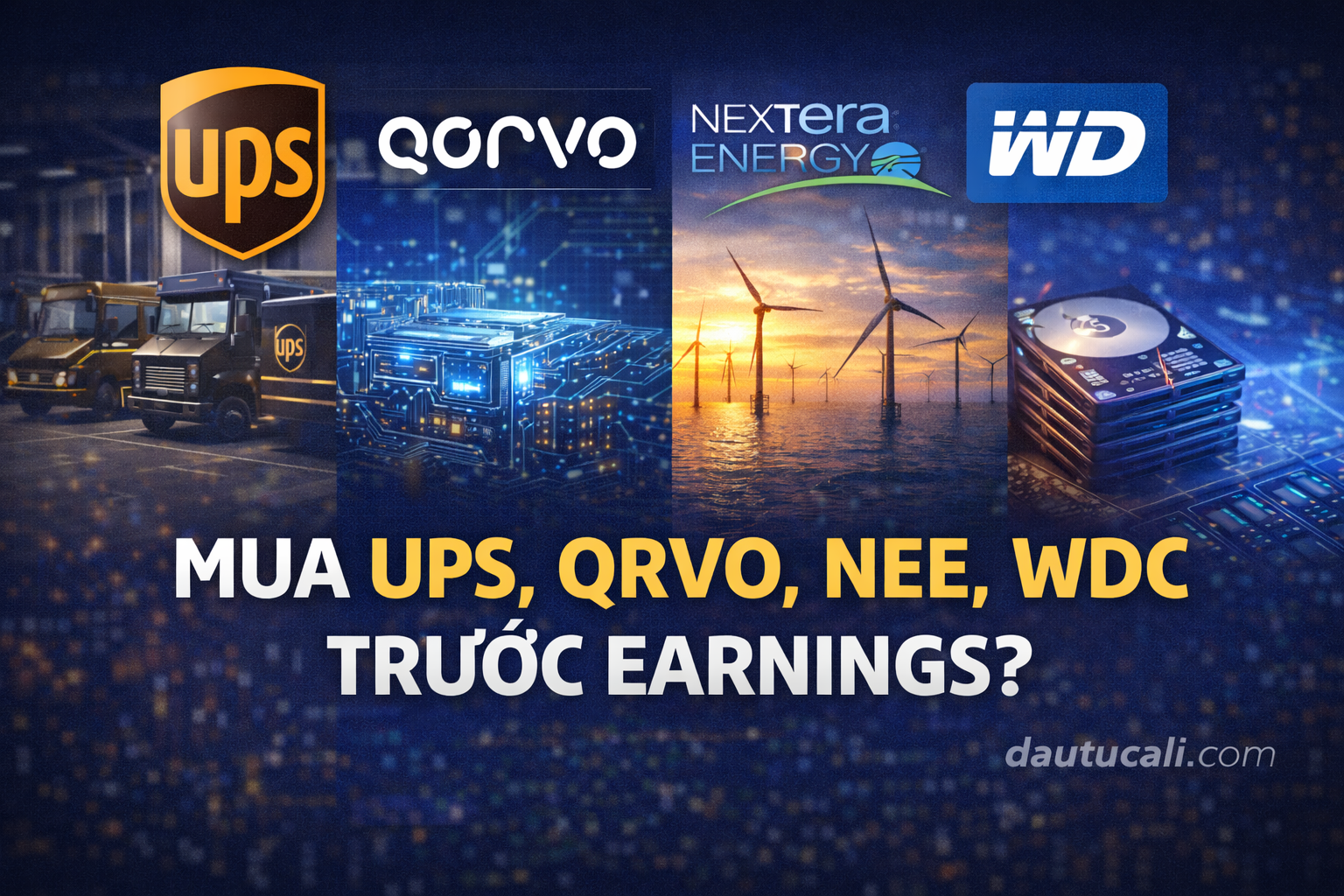 EARNINGS TRADE:UPS – QRVO – NEE – WDC