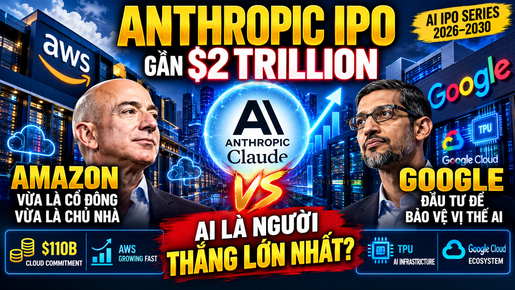 Anthropic IPO Gần $2 Trillion: Amazon Hay Google Hưởng Lợi Nhiều Hơn?